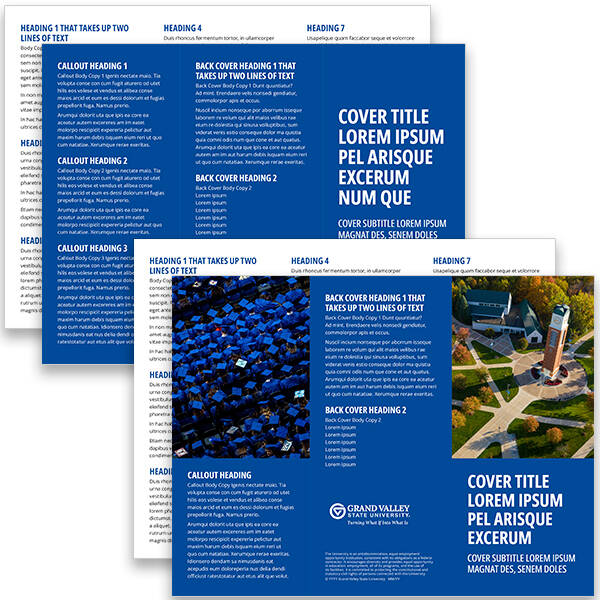 A mockup of 2 brochures